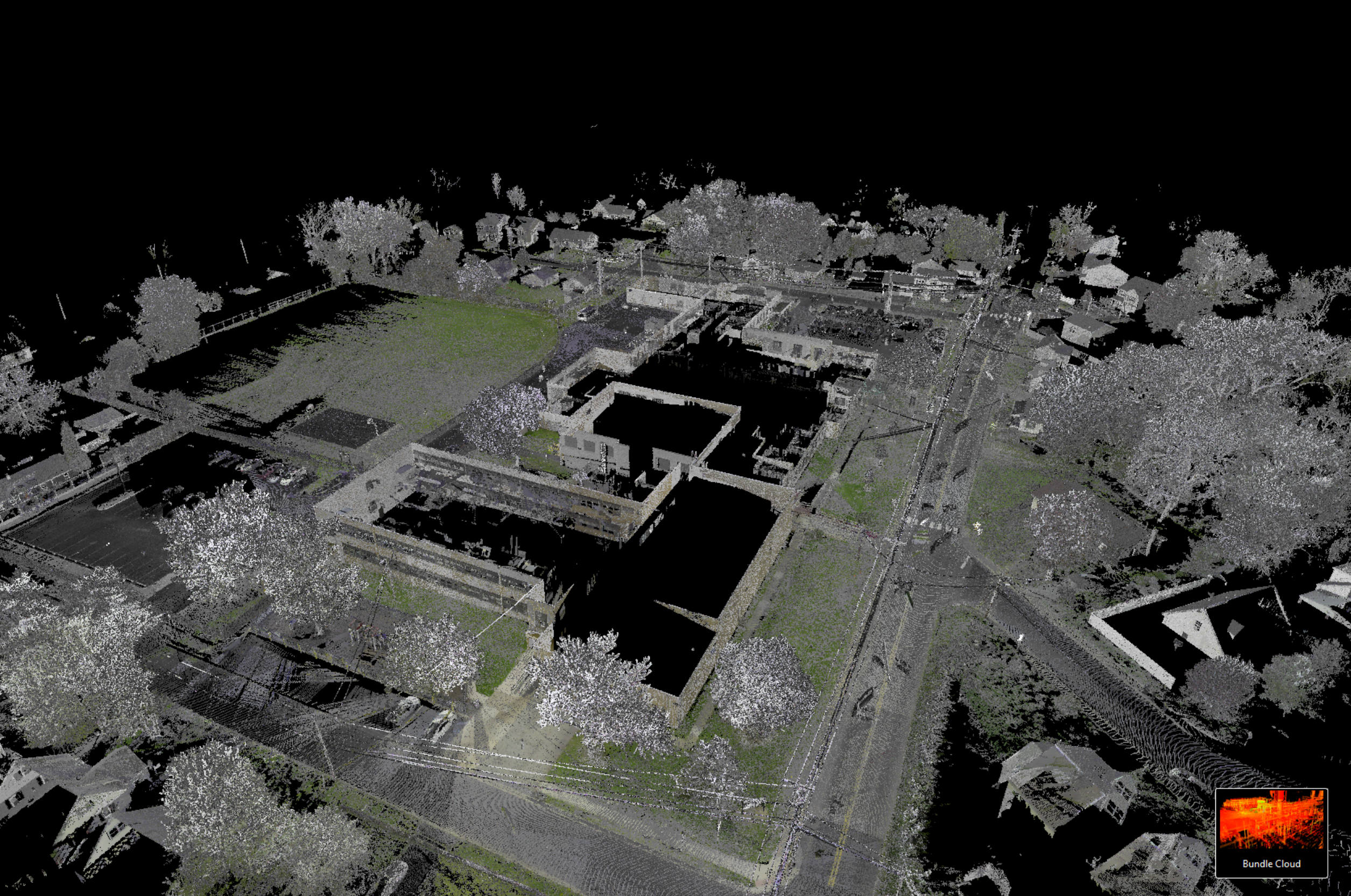 3DScanner0 3D scanner image of a building from above