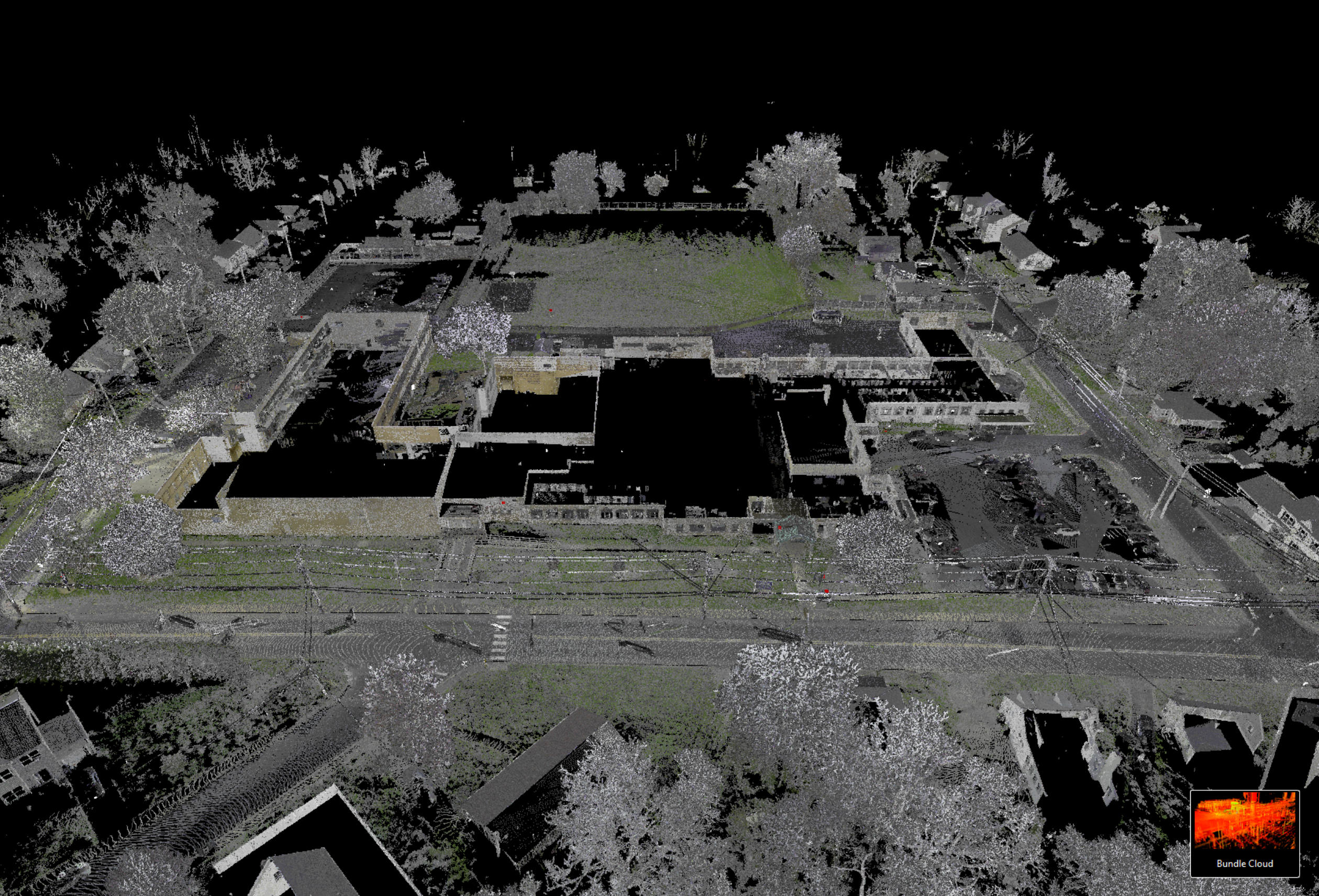 3DScanner1 3D scanner image of a building from above